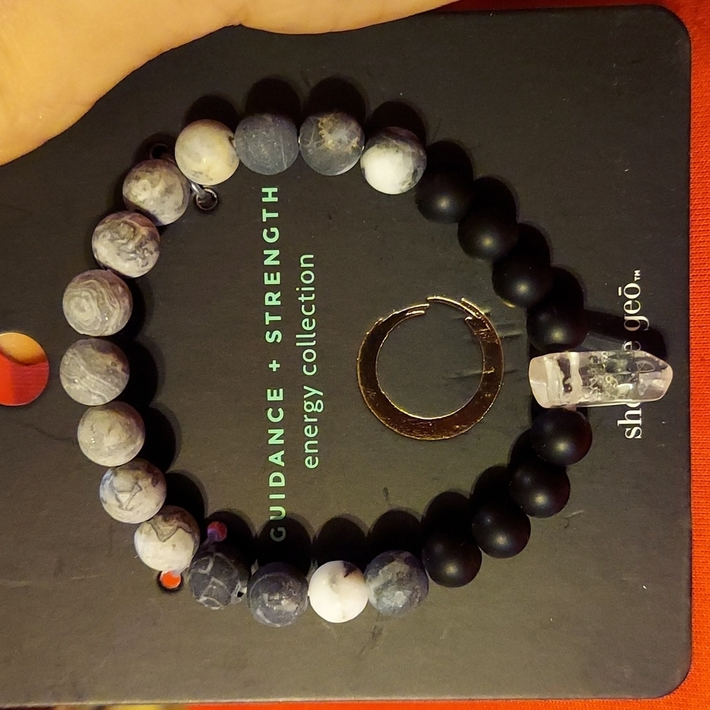 Unisex crystal jewelery. Nwt. Guidance and strength energy collection